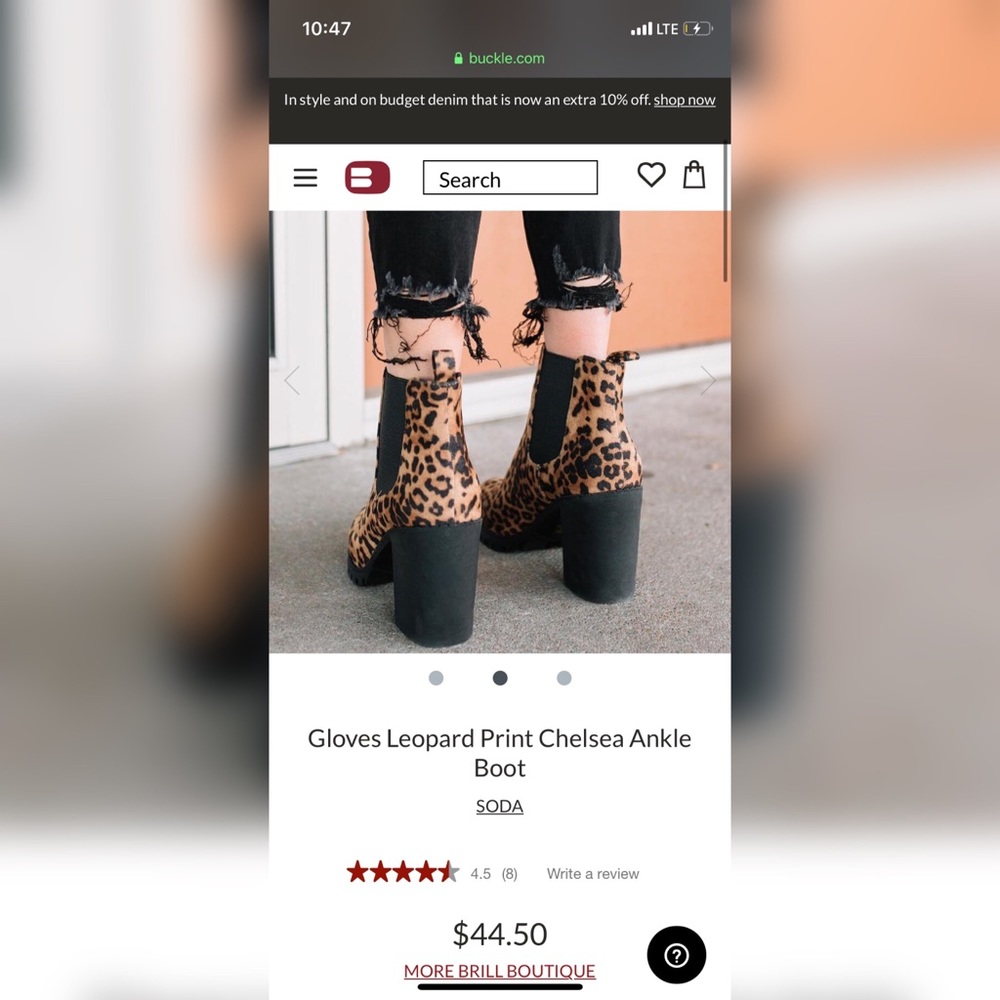 Leopard/cheetah print ankle Chelsea boot